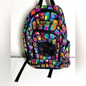 Double Dutch Club Backpack Owls Black Pink OS